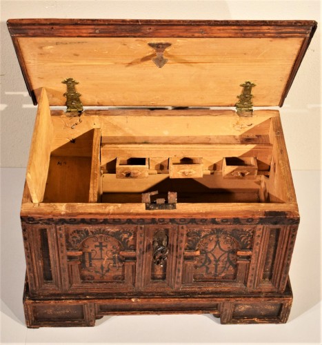 Antiquités - Miniature chest- Jewelry box 18th century